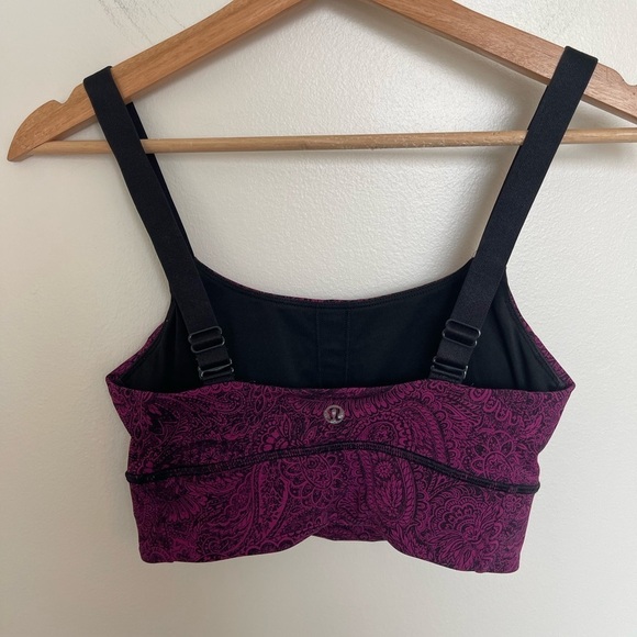 Lululemon Both Ways Bra Mini Antique Paisley Deep Fuschia Black / Black - Picture 8 of 10